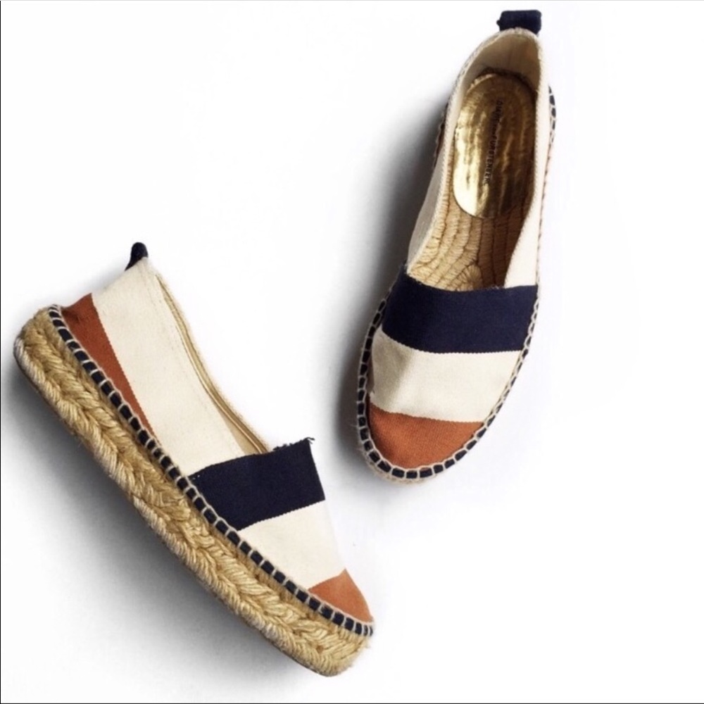 Diane von furstenberg espadrilles striped Nwob 7